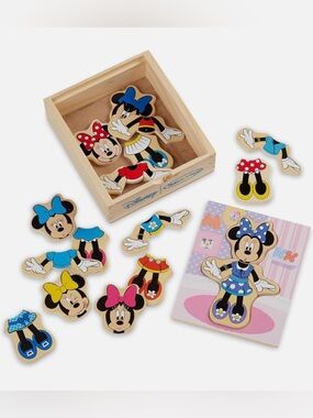 Disney Minnie Mouse Wooden Mix-and-Match Puzzle - 18pieces